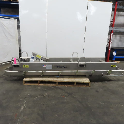 Hanging Stainless Steel Pan 152"x17-1/2" Vibratory Shaker Washdown Conveyor