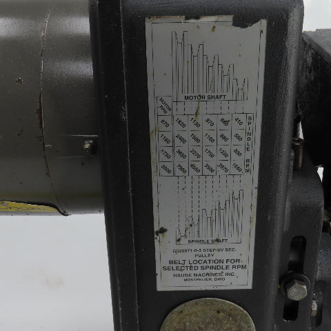 Hause Holomatic Model 2447 Air Over Hydraulic Drill Head 4" Stroke 3PH 230/460V