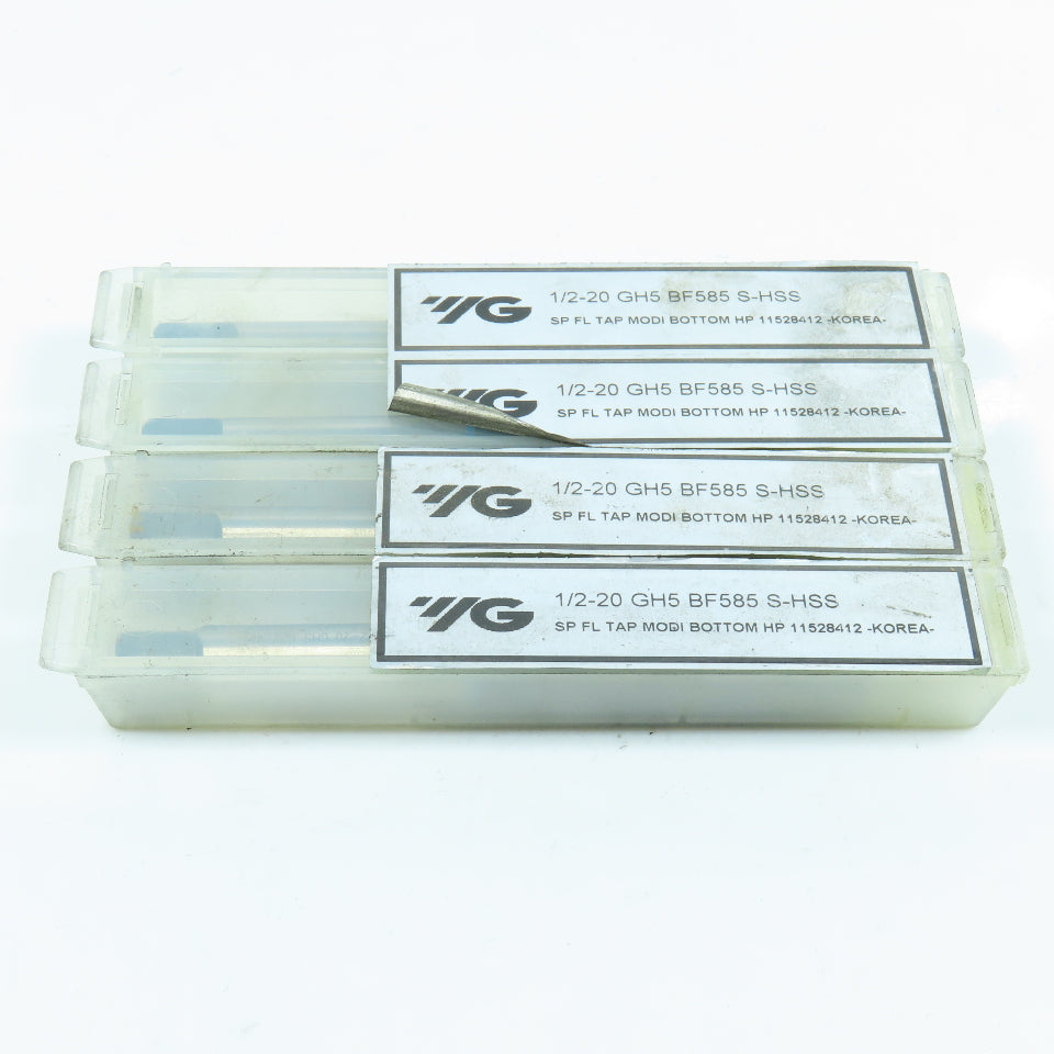 YG-1 11528412 1/2"-20 Spiral Bottoming Tap 3 Flute S-HSS Lot of 4