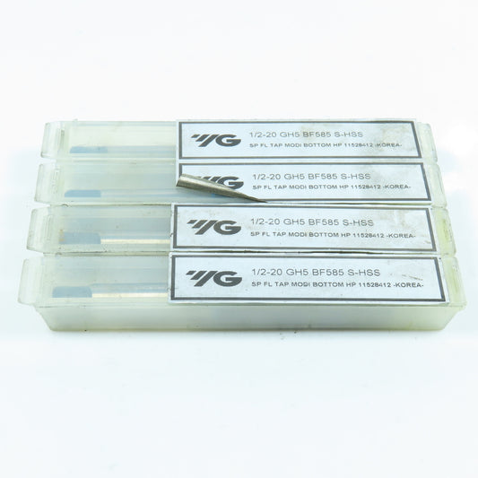 YG-1 11528412 1/2"-20 Spiral Bottoming Tap 3 Flute S-HSS Lot of 4