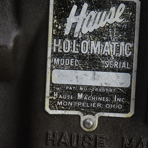 Hause Holomatic Model 7204 Lead Screw Tapping Head 2" Stroke 3PH 208-230/460