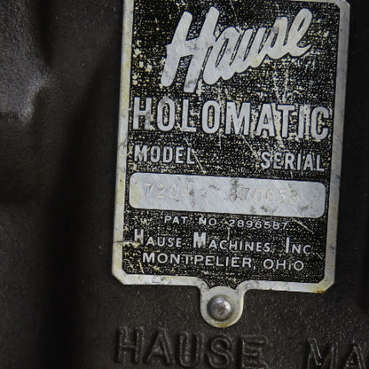 Hause Holomatic Model 7204 Lead Screw Tapping Head 2" Stroke 3PH 208-230/460