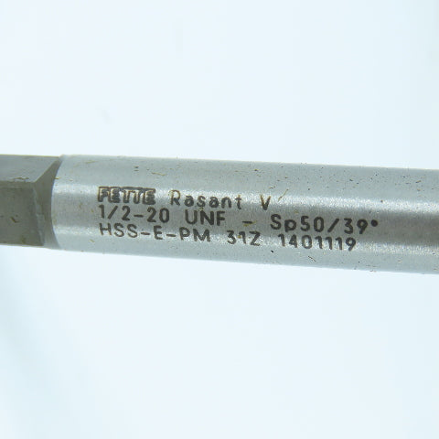 LMT-Fette 1/2"-20 Spiral Bottoming Tap 4 Flute HSS-E-PM TiN Coated Lot of 2