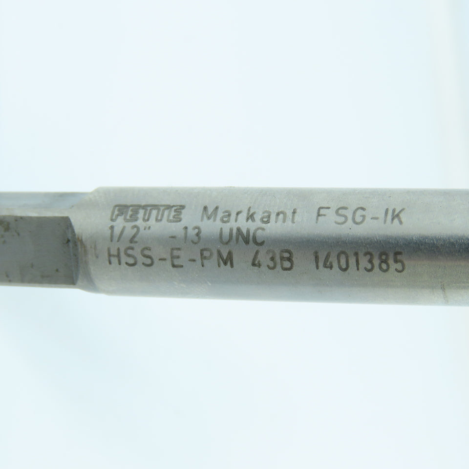 LMT-Fette 1/2"-20 Spiral Bottoming Tap 4 Flute HSS-E-PM TiN Coated Coolant Fed