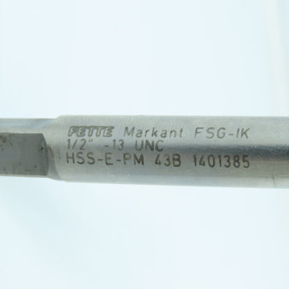 LMT-Fette 1/2"-20 Spiral Bottoming Tap 4 Flute HSS-E-PM TiN Coated Coolant Fed