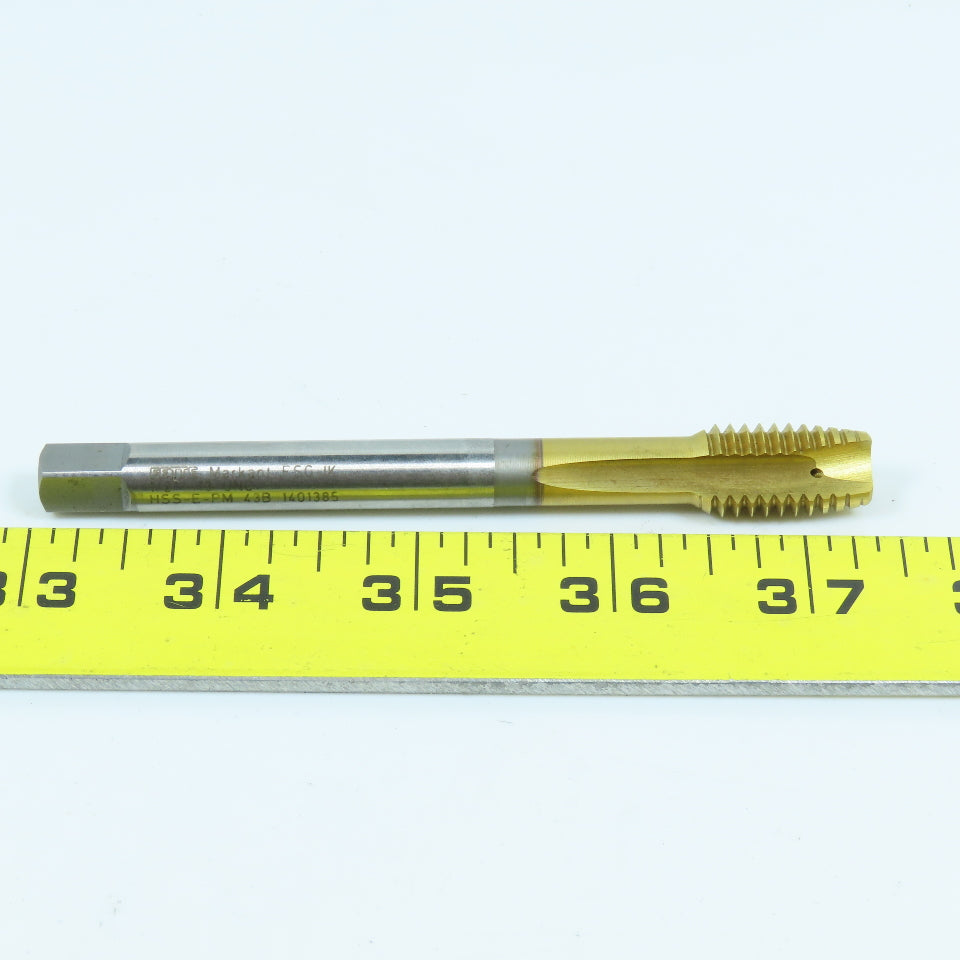 LMT-Fette 1/2"-20 Spiral Bottoming Tap 4 Flute HSS-E-PM TiN Coated Coolant Fed