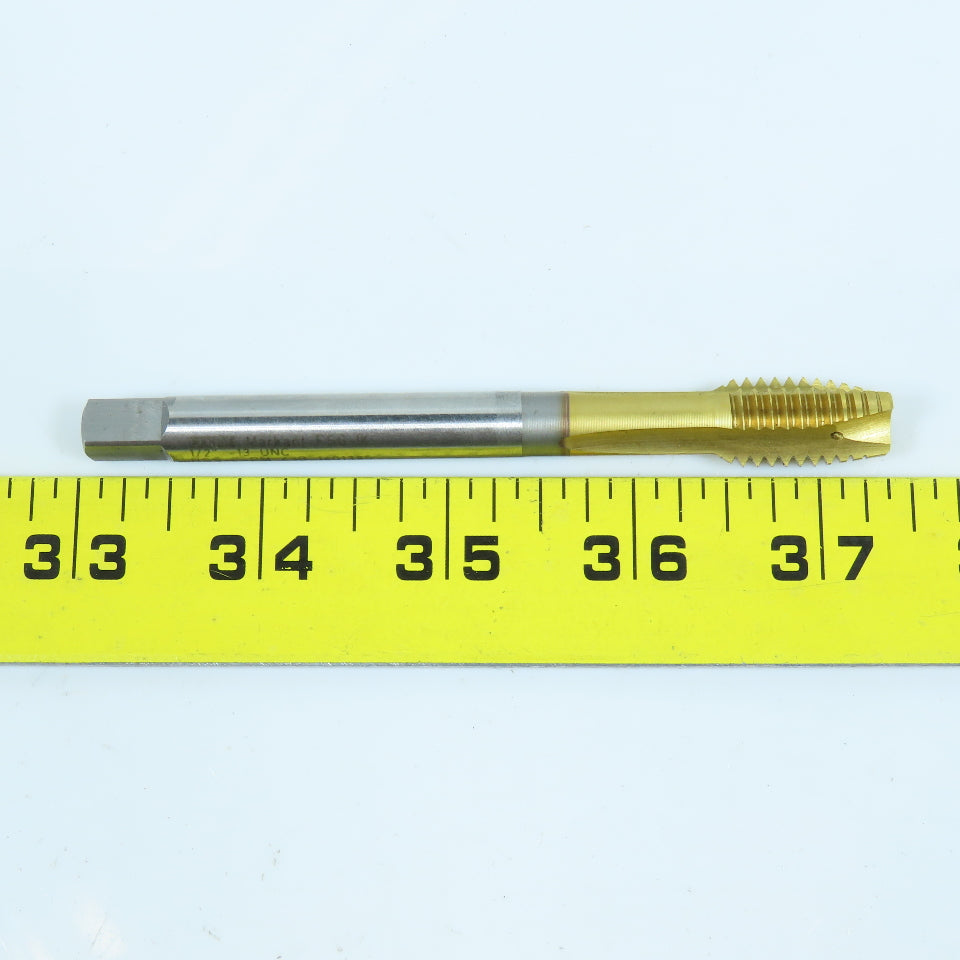 LMT-Fette 1/2"-20 Spiral Bottoming Tap 4 Flute HSS-E-PM TiN Coated Coolant Fed