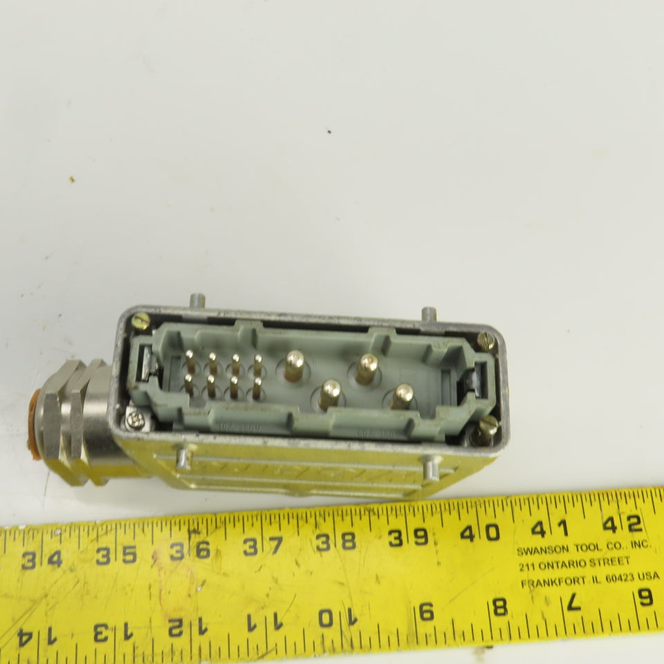 Harting HAN-K4-8M 12 Pin Male Heavy Duty Connector 380V 16/80A