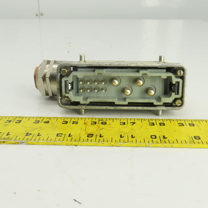 Harting HAN-K4-8M 12 Pin Male Heavy Duty Connector 380V 16/80A