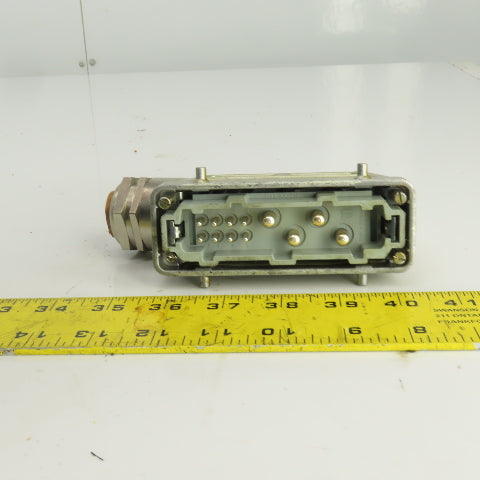 Harting HAN-K4-8M 12 Pin Male Heavy Duty Connector 380V 16/80A