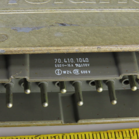 Wieland 70.410.1040 12 Pin Male Heavy Duty Connector 660V 16A Lot Of 4