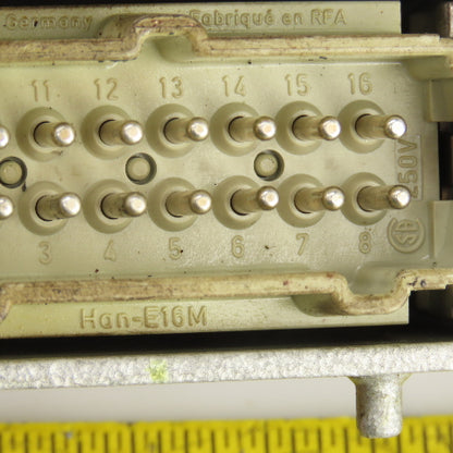 Harting HAN-E16M 16 Pin Male Connector 250V