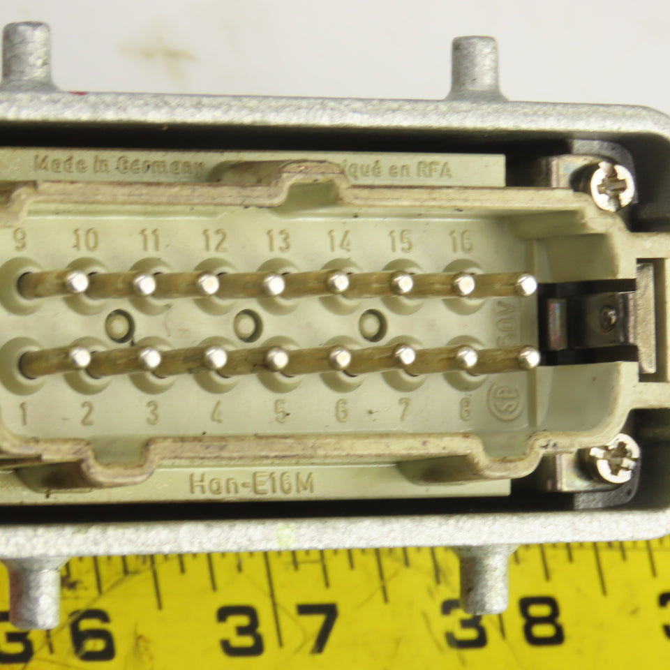 Harting HAN-E16M 16 Pin Male Connector 250V