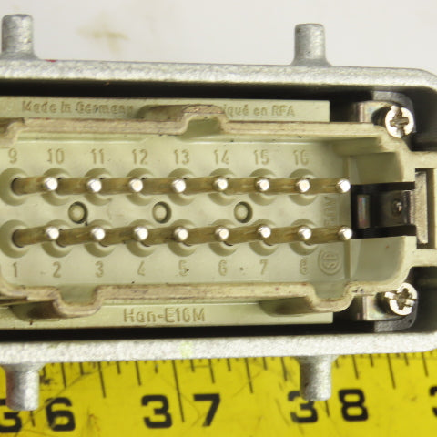 Harting HAN-E16M 16 Pin Male Connector 250V