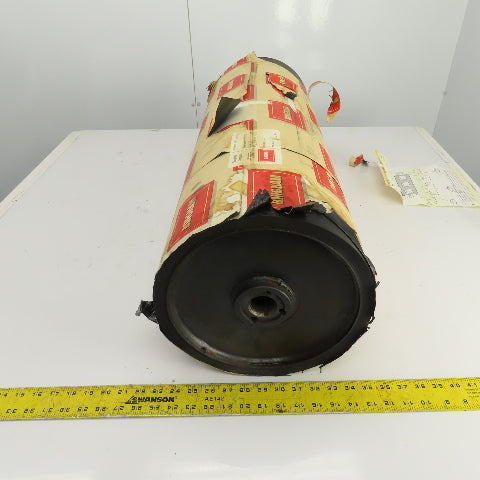 Bingham Roller 31.5" Width Rubber Clad Conveyor Pulley Head Roller 1-1/4" Shaft