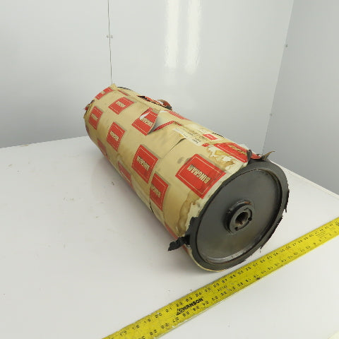 Bingham Roller 31.5" Width Rubber Clad Conveyor Pulley Head Roller 1-1/4" Shaft