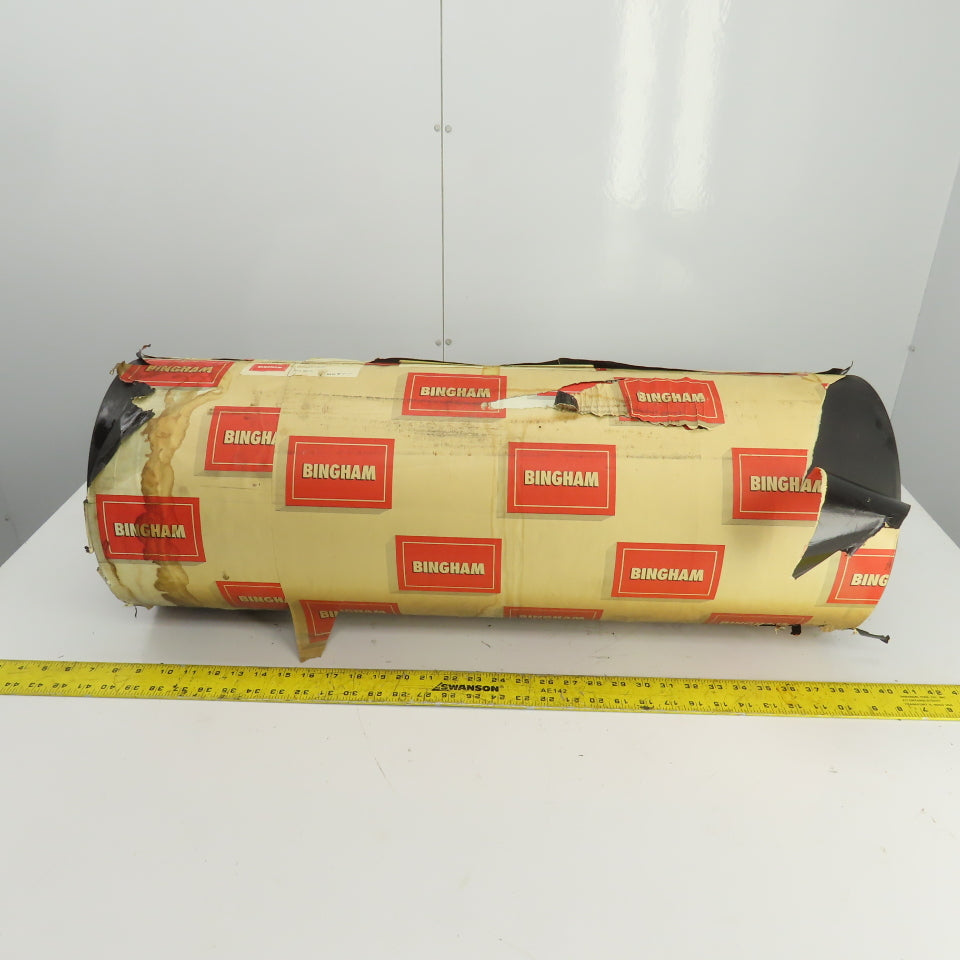 Bingham Roller 31.5" Width Rubber Clad Conveyor Pulley Head Roller 1-1/4" Shaft