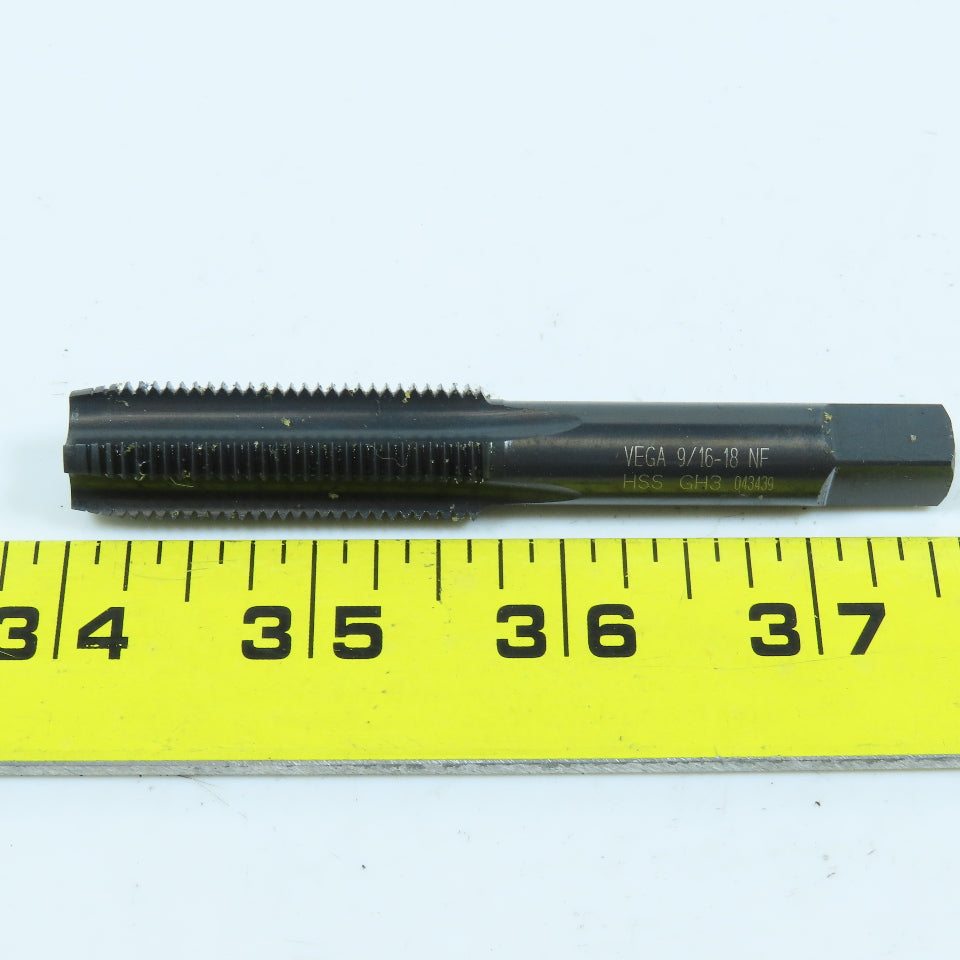 Vega 9/16"-18 Plug Tap Straight 4 Flute GH3 Lot of 2
