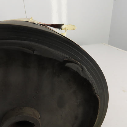 Bingham Roller 19" Width Rubber Clad Conveyor Pulley Head Roller 1-1/4" Shaft