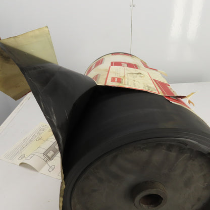 Bingham Roller 19" Width Rubber Clad Conveyor Pulley Head Roller 1-1/4" Shaft