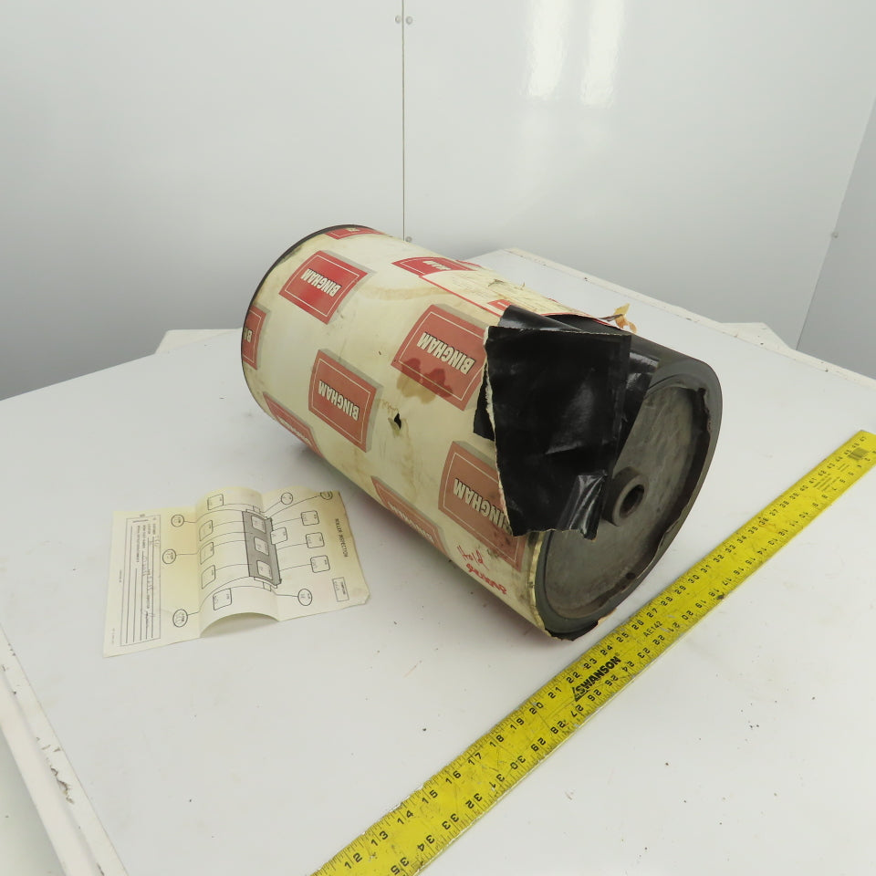 Bingham Roller 19" Width Rubber Clad Conveyor Pulley Head Roller 1-1/4" Shaft