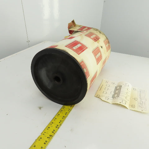 Bingham Roller 19" Width Rubber Clad Conveyor Pulley Head Roller 1-1/4" Shaft