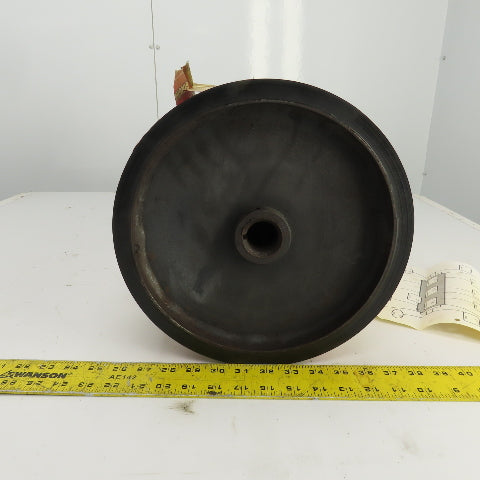Bingham Roller 19" Width Rubber Clad Conveyor Pulley Head Roller 1-1/4" Shaft