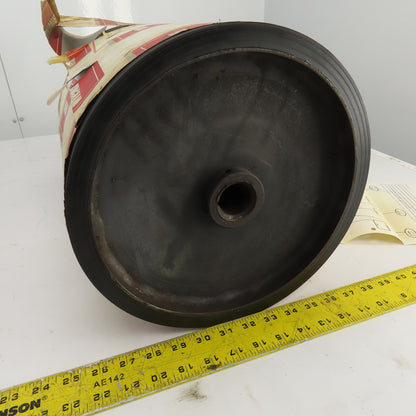 Bingham Roller 19" Width Rubber Clad Conveyor Pulley Head Roller 1-1/4" Shaft