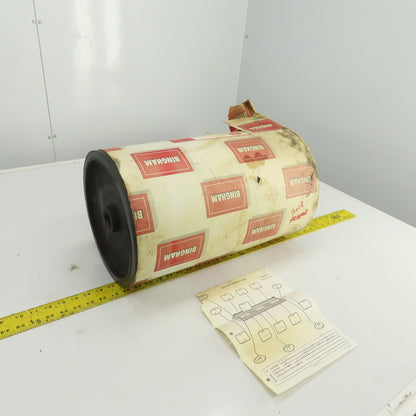 Bingham Roller 19" Width Rubber Clad Conveyor Pulley Head Roller 1-1/4" Shaft