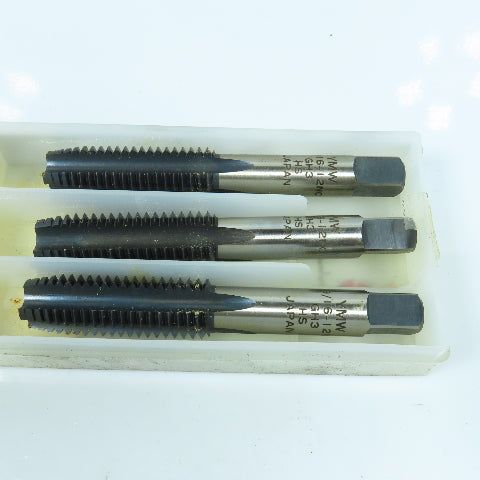 YMW 9/16"-12 Plug Tap Straight 4 Flute  GH3 Black Oxide Lot of 3