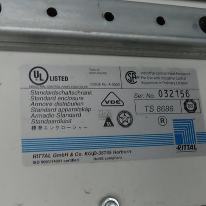 Rittal 72" x 22" x 23" Free Standing Double Sided Operator Control Computer Rack