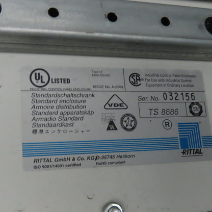 Rittal 72" x 22" x 23" Free Standing Double Sided Operator Control Computer Rack