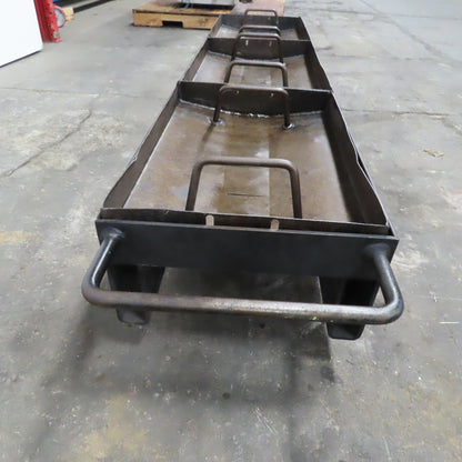 65" x 15" Rolling Under Machine Slug Scrap Chip Catchment Tray Pan