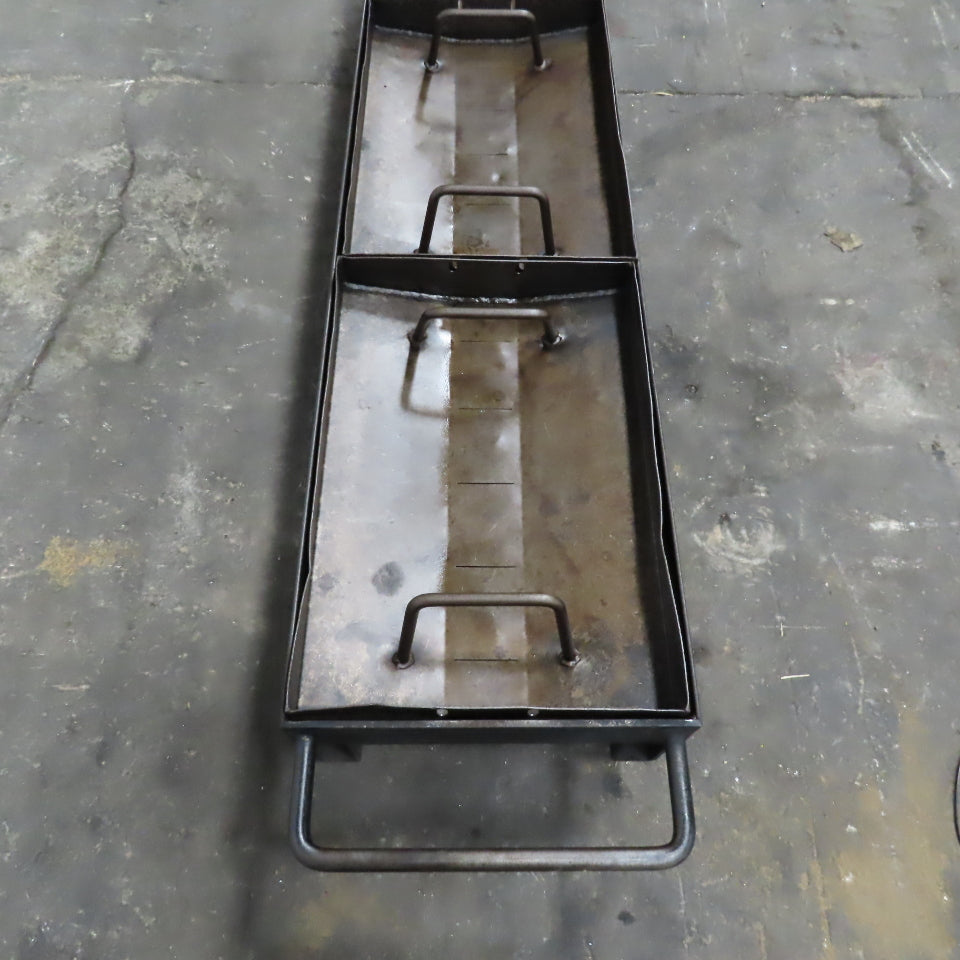 65" x 15" Rolling Under Machine Slug Scrap Chip Catchment Tray Pan