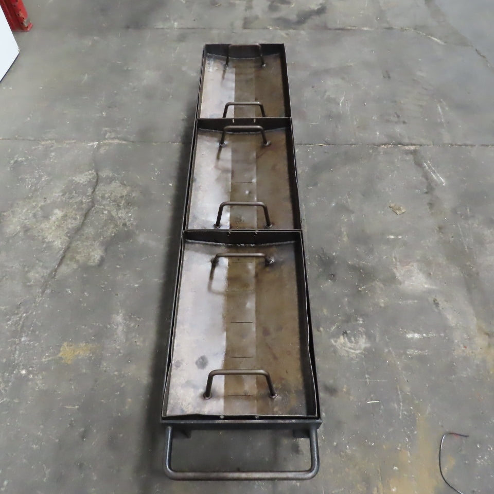 65" x 15" Rolling Under Machine Slug Scrap Chip Catchment Tray Pan