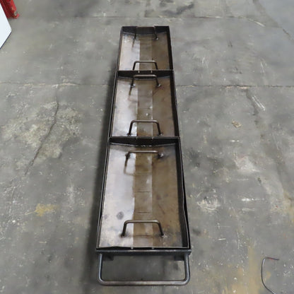 65" x 15" Rolling Under Machine Slug Scrap Chip Catchment Tray Pan