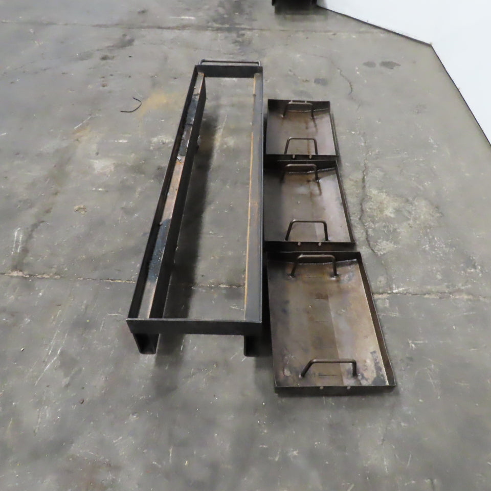 65" x 15" Rolling Under Machine Slug Scrap Chip Catchment Tray Pan