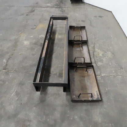 65" x 15" Rolling Under Machine Slug Scrap Chip Catchment Tray Pan