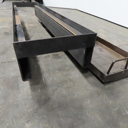 65" x 15" Rolling Under Machine Slug Scrap Chip Catchment Tray Pan