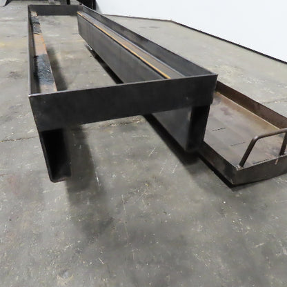 65" x 15" Rolling Under Machine Slug Scrap Chip Catchment Tray Pan