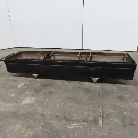 65" x 15" Rolling Under Machine Slug Scrap Chip Catchment Tray Pan