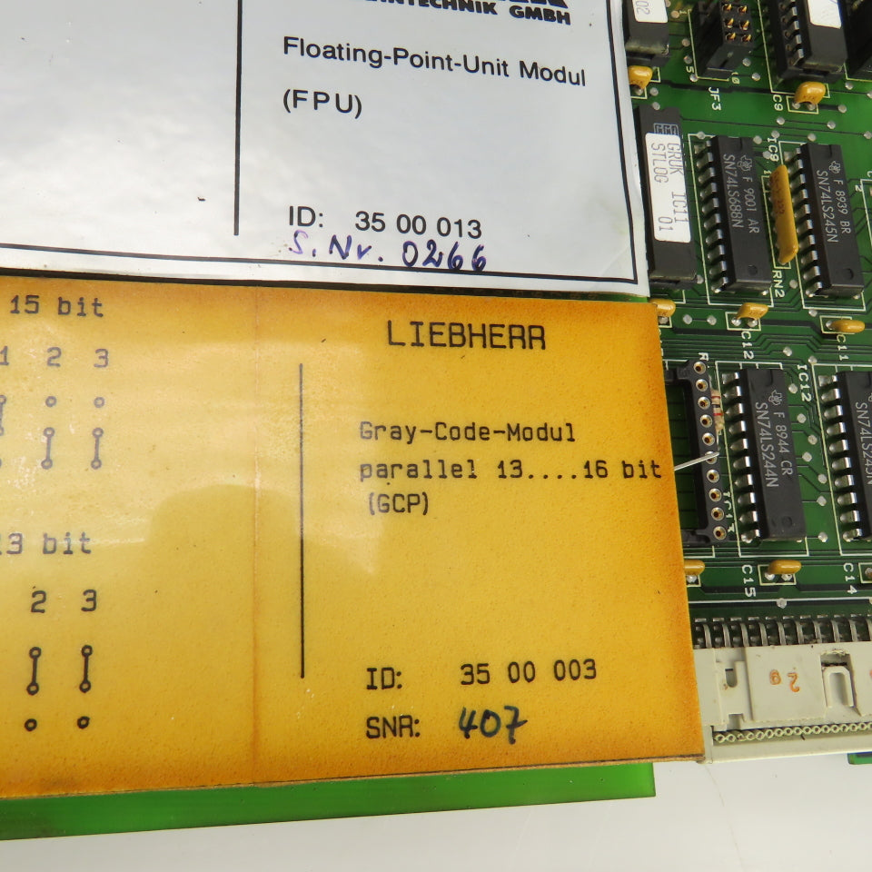 Liebherr 814A1000-05 PLC Board W/35.00.005/35.00.013/35.00.003
