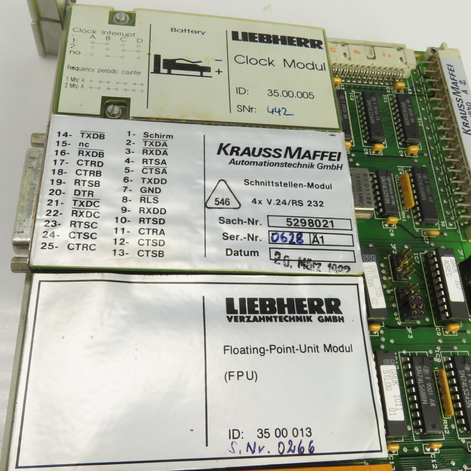 Liebherr 814A1000-05 PLC Board W/35.00.005/35.00.013/35.00.003