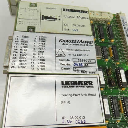 Liebherr 814A1000-05 PLC Board W/35.00.005/35.00.013/35.00.003