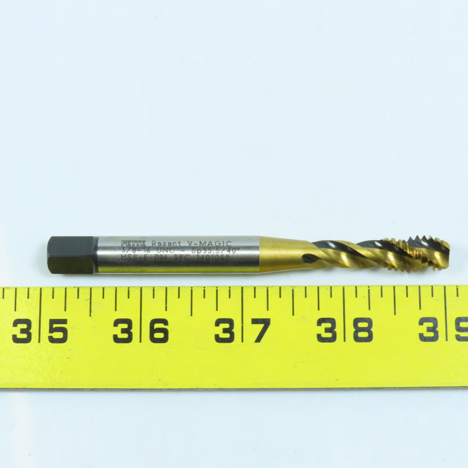 LMT-Fette 1401052 3/8"-16 Spiral Bottoming Tap 3 Flute Rasant V-Magic