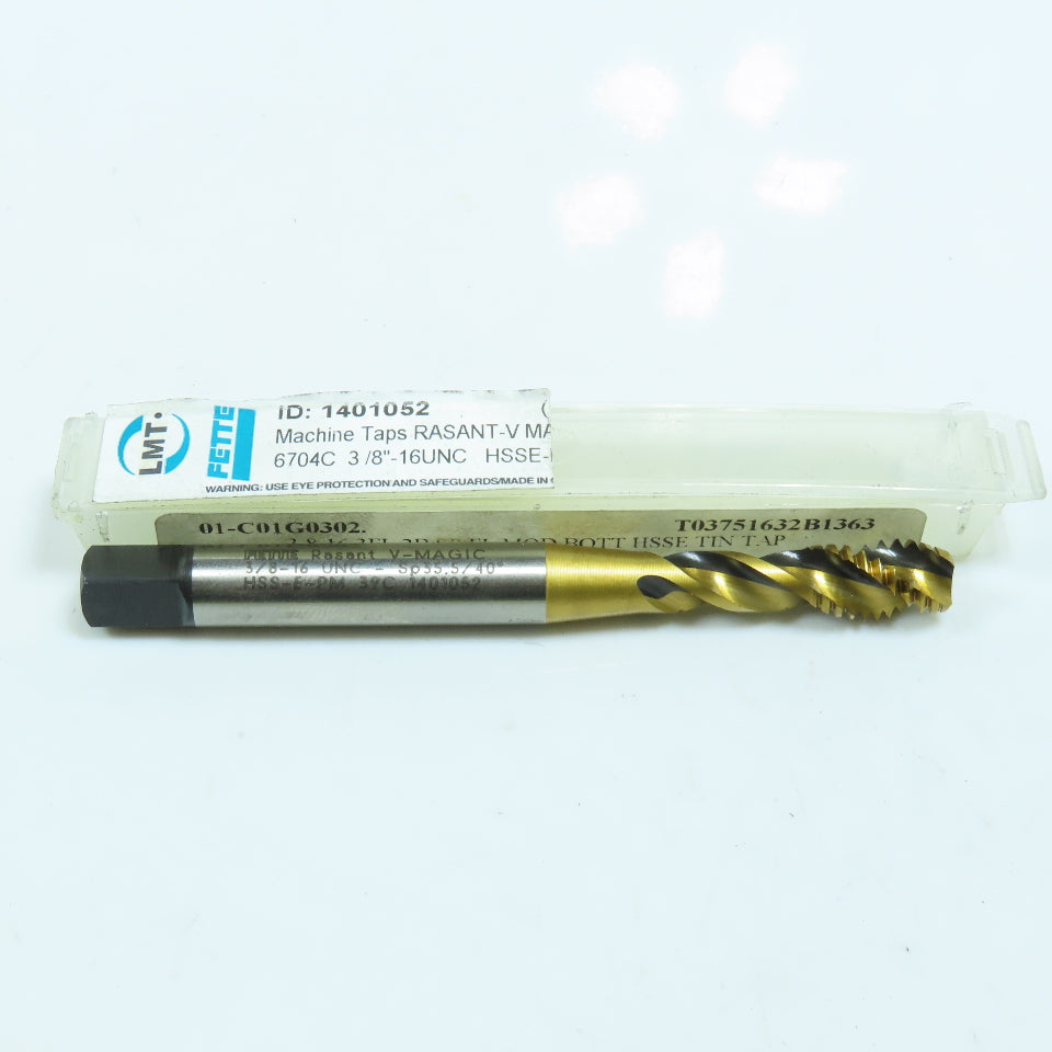 LMT-Fette 1401052 3/8"-16 Spiral Bottoming Tap 3 Flute Rasant V-Magic