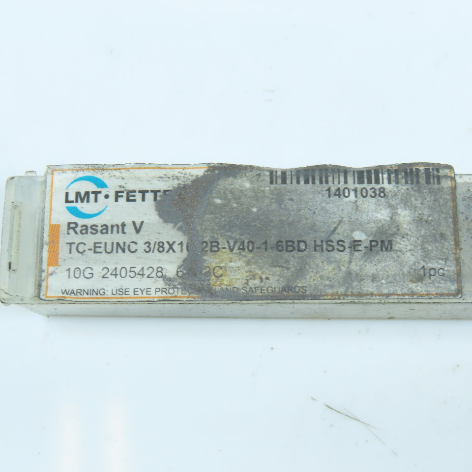 LMT-Fette 1401038 3/8"-16 Spiral Bottoming Tap 3 Flute Rasant V TiN Coated