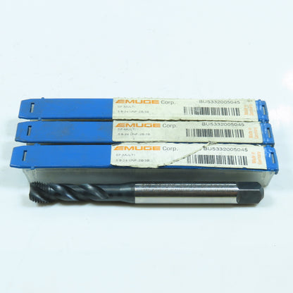 Emuge BU5332005045 3/8"-24 Spiral Bottoming Tap 3 Flute MultiTAP 2B/3B Lot of 3