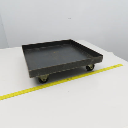19" x 19" Square Mobile Tote Drum Cart Dolly 5-1/4" Tall