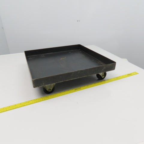 19" x 19" Square Mobile Tote Drum Cart Dolly 5-1/4" Tall